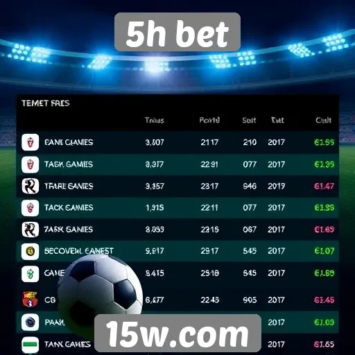 Comparativo de odds no 5h bet